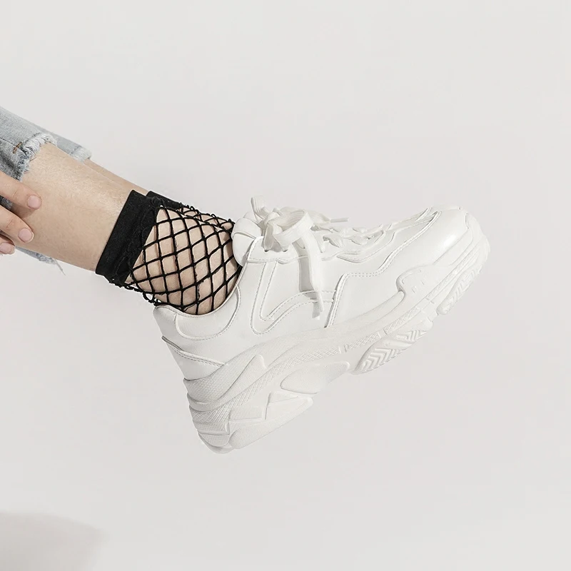 SWYIVY Chaussures/Повседневная обувь из искусственной кожи Женские белые кроссовки на