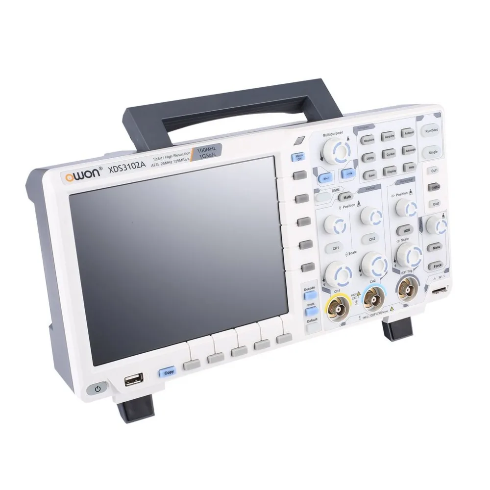 Owon Высокое разрешение цифровой осциллограф 100 МГц 1Gsa/S Adc 2 канала глубокой памяти ЖК-дисплей