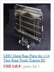 LESU металлический передний бампер для Tmy King GL RC 1/14 тягач Автомобиль DIY TH02304