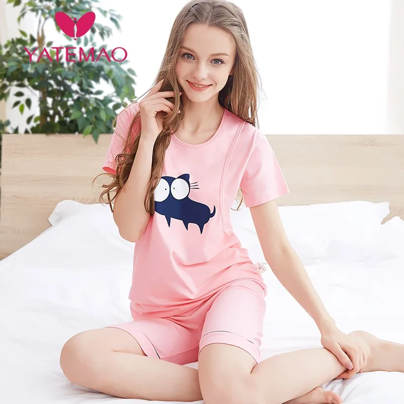 YATEMAO пижамы для кормящих мам наборы домашней одежды пижама одежда отдыха