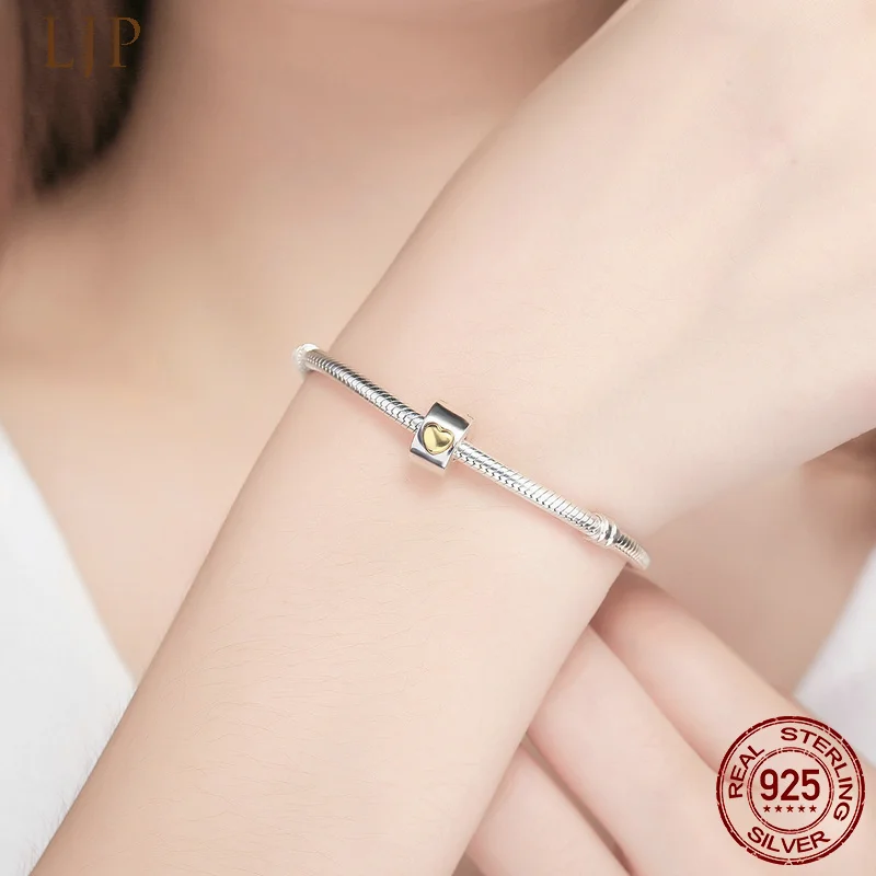 MYBEBOA 925 пробы серебро Everbling ювелирные изделия классическое сердечко ", зажим, подходят к оригиналу Pandora, браслет, ювелирные изделия с бриллиантами