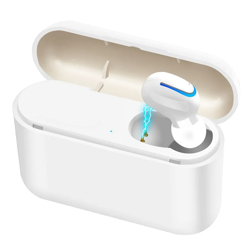 one white earphone TOPROAD TWS Bluetooth 5,0 Наушники Беспроводные водонепроницаемые стерео наушники-вкладыши гарнитура с микрофоном Handsfree power Bank - Цвет: one white earphone