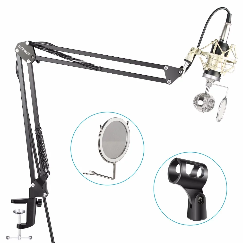 Neewer NW-1500 профессиональный Студийный конденсаторный микрофон комплект с USB