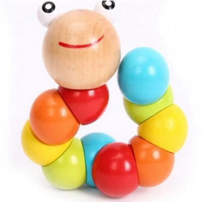 Обучающие скручиваются и превращаются насекомые-головоломки деревянные игрушки