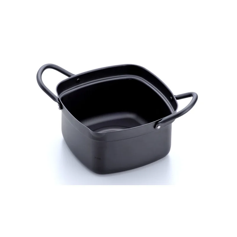 

Japanese style kitchen square small pot deep frying pan fried dishes health tempura open flame induction cooker fryer