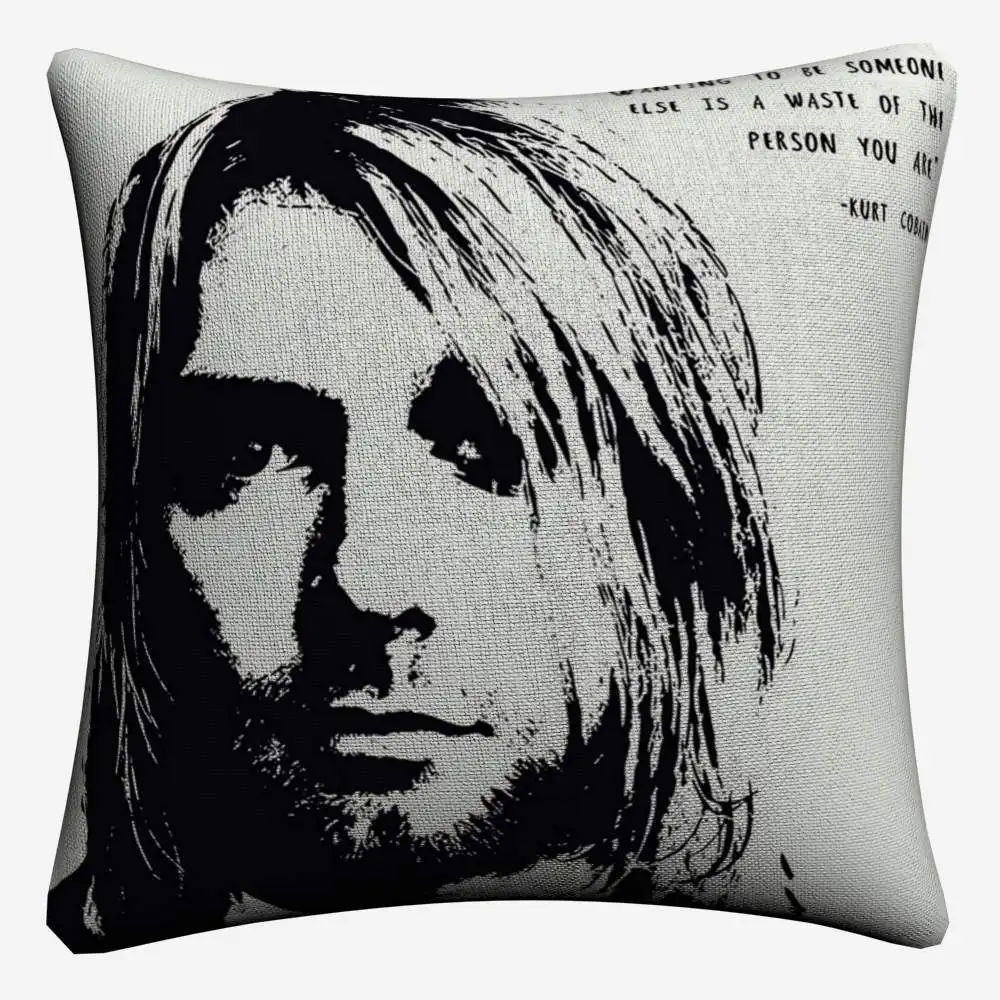 Nirvana Kurt Cobain портрет декоративное хлопковое белье Наволочка на подушку размером 45*45 см для софы стула декоративные домашние наволочки для подушки - Цвет: 4
