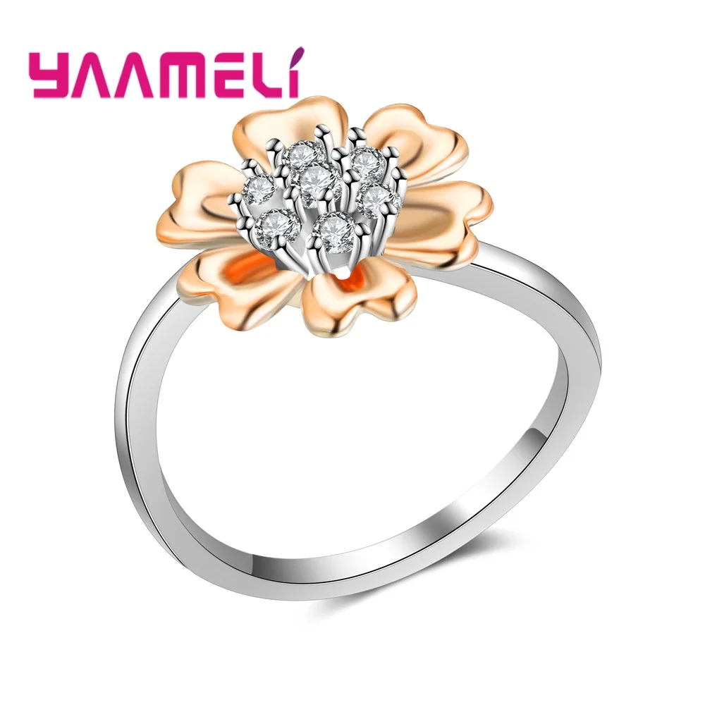 Женское кольцо с белым камнем розовое золото роскошное свадебное обручальное в