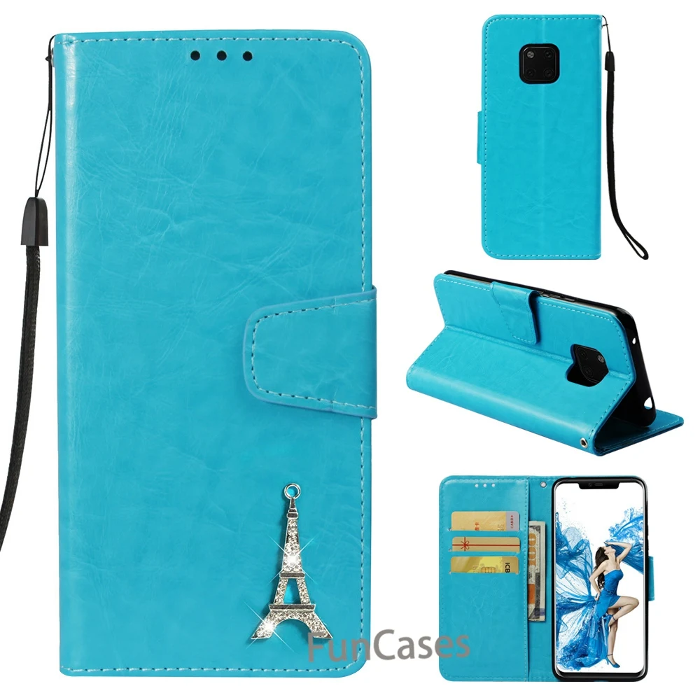 For Huawei Mate 20 Pro Phone Wallet Case Flip Leather Fashion PU With Card Pocket Cover Eiffel Tower | Мобильные телефоны и
