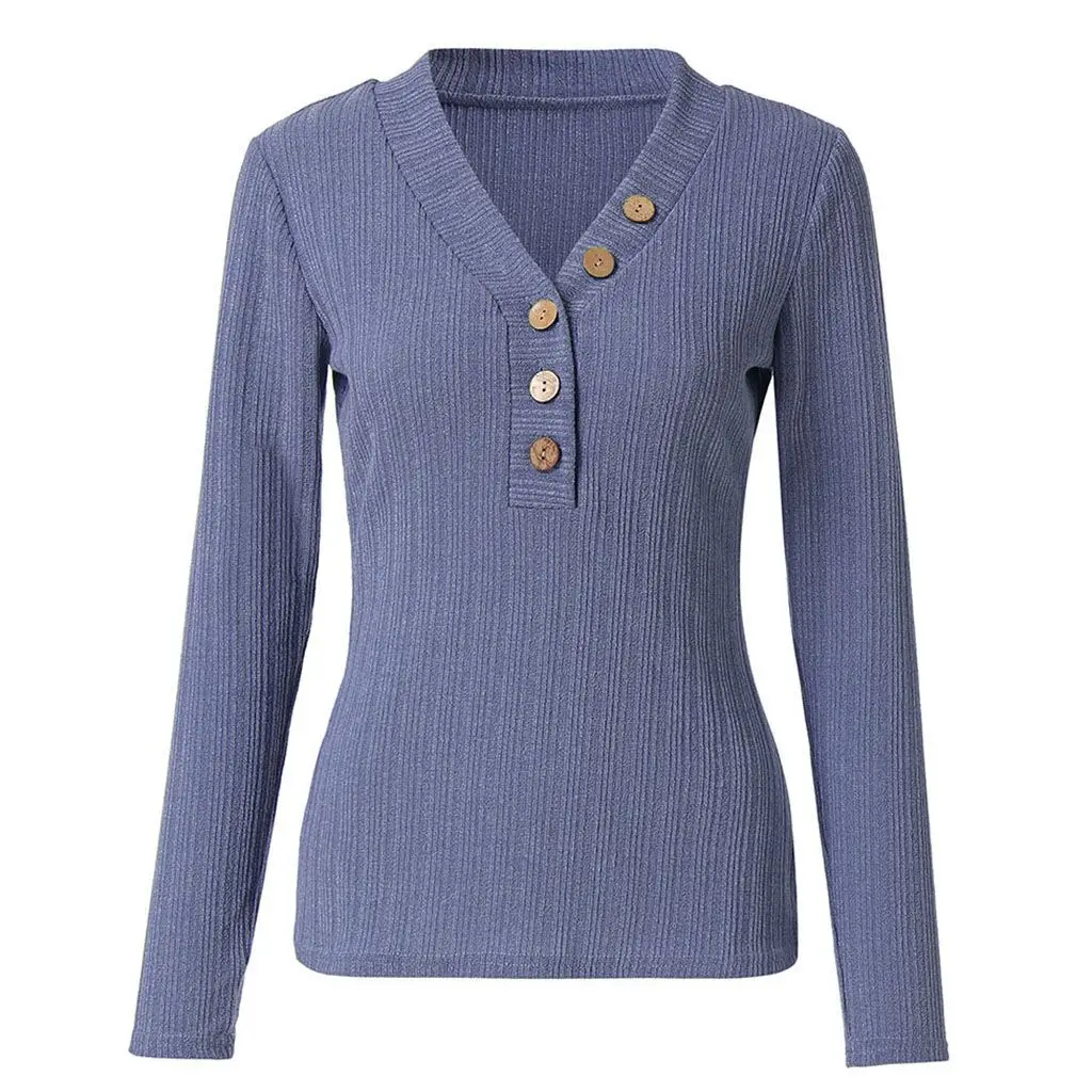 

Slim Women Long Sleeve Blouses 2019 New Autumn Winter Casual Short Basic Cotton Shirt Lady V Neck Sexy Soft Jumper Femme Tops