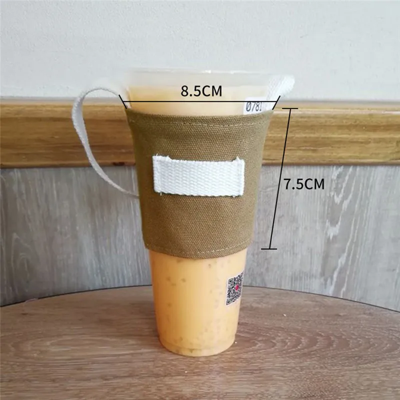 Портативная цветная парусиновая чашка Набор чашек для напитков кружек ручная