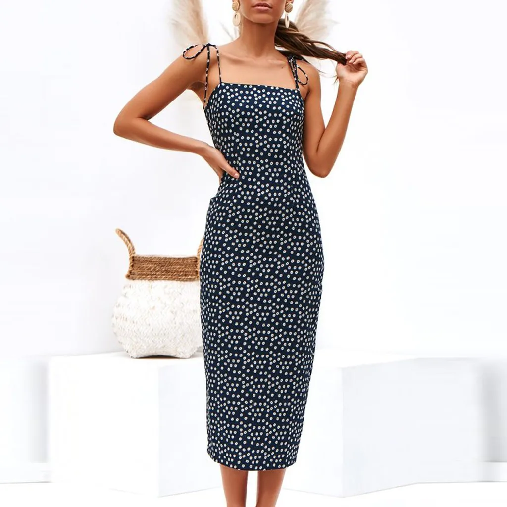 Винтажное облегающее платье модное пикантное уличное в горошек до колена на