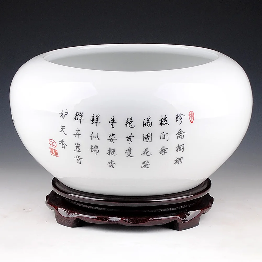 Керамическая золотая рыбка Hongxuan в мелководье цилиндр черепахи раковина Нарцисса