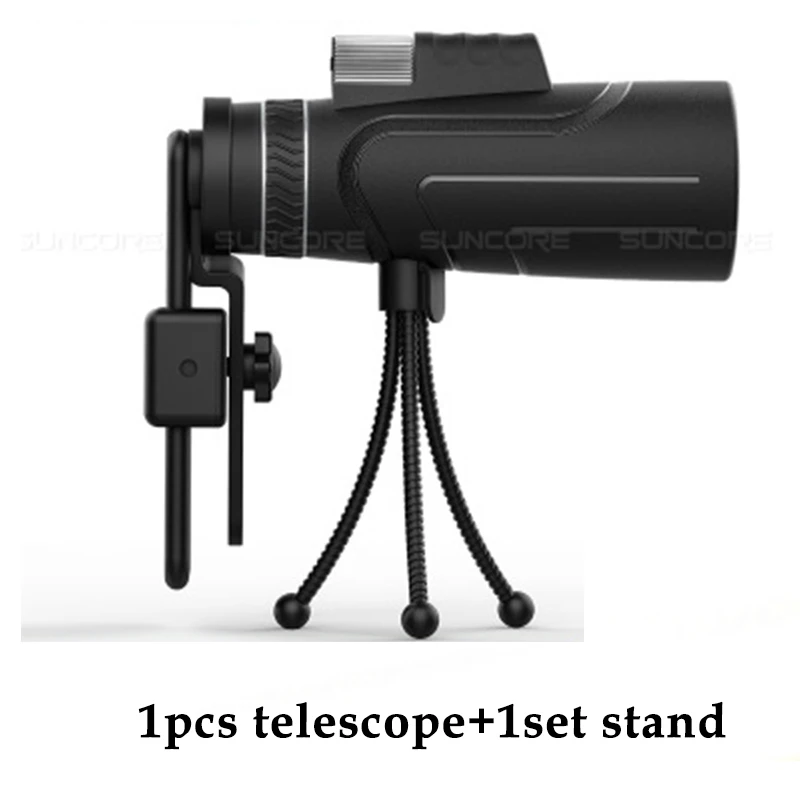with stand 16X50 BAK4 Монокуляр HD телефон телескоп концертный открытый мощный одиночный фокус охотничий лагерь туристический прицел путешествия высокое качество - Цвет: with stand