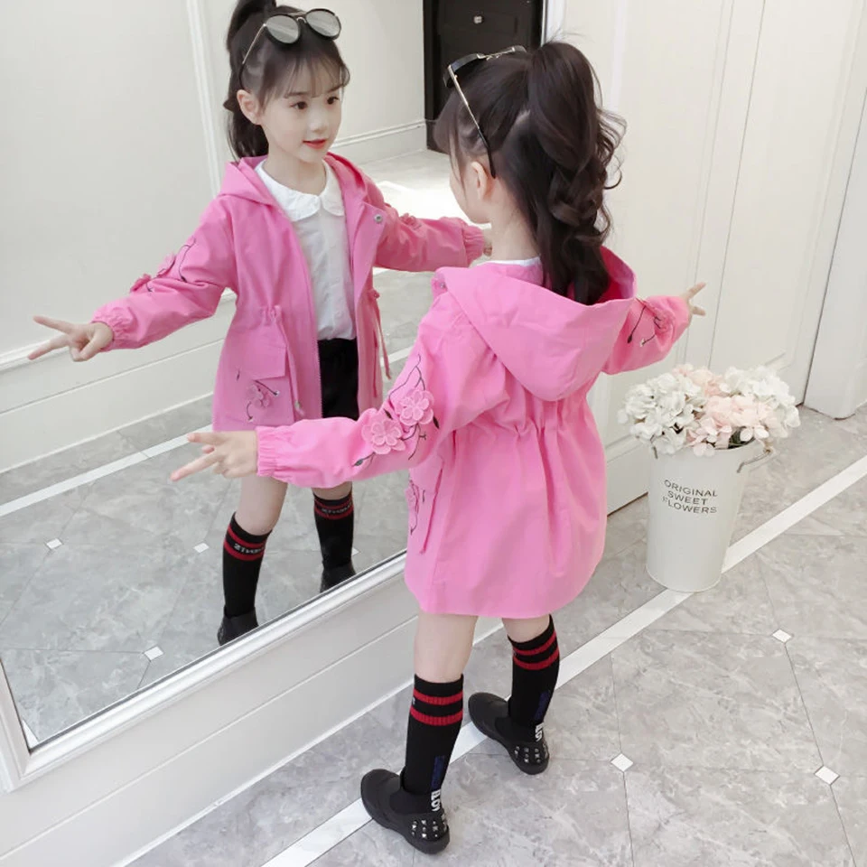 Fashion 3 Colors New Spring &amp Autumn Children Jackets Casual Hooded Girl Outerwear Coats Size For 110-150cm Kids Clothes | Детская