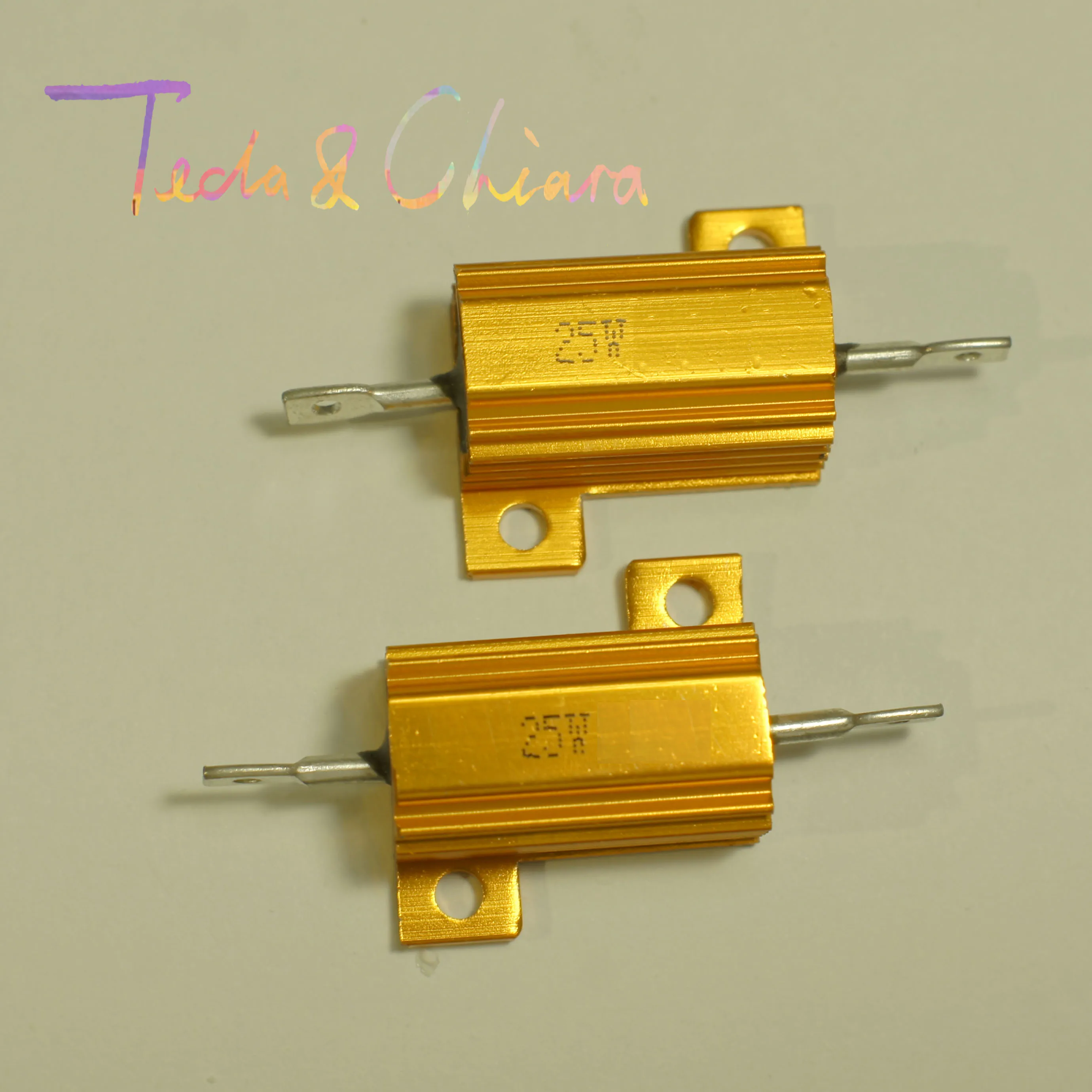 5 шт. 15R 15ohm 15 16R 16ohm 16 R Ом 25 Вт с проволочной обмоткой Алюминий Мощность металлический корпус чехол резистивный токоудержатель RX24