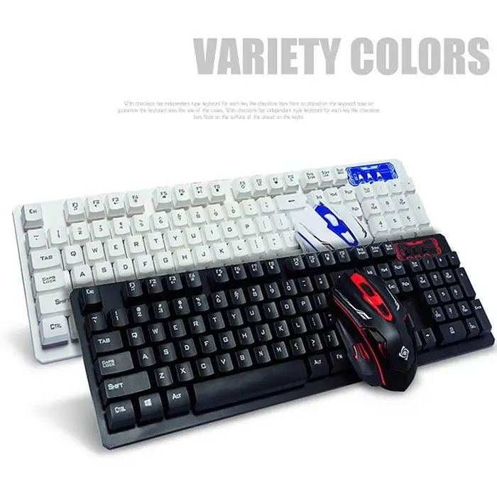 Прочный чувствительный индукционный Беспроводной клавиатура Мышь набор USB