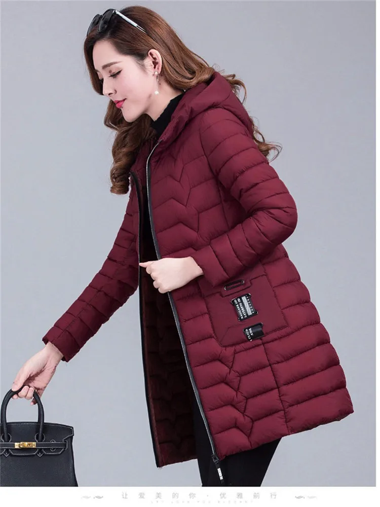 Winter Woman Fashion Duck Down Jacket Autumn New Plus Size Long Women Parka Thick Warm Down Jacket Hooded Ladies Coats 6XL
