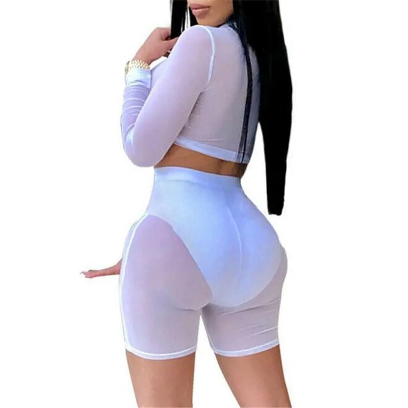 Женские прозрачные сетчатые комплекты одежды новый сексуальный костюм в сеточку