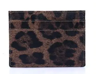 brown leopard Xgravity PU мульти держатель карточки с именем гостя элегантный Зебра наивысшего качества женский модный кошелек для монет мужские Мини кошельки с леопардовым рисунком H113 - Цвет: brown leopard