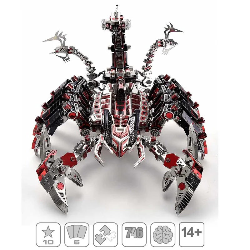 Microworld Red Devils Скорпион 3D металлические головоломки DIY сборные модели наборы лазерная резка головоломки игрушки D003