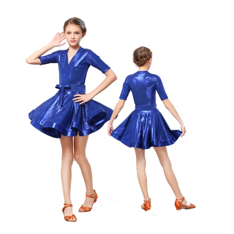 Children Latin Dancing Dress Dance Skirt Kids Rumba Samba Wear Female Dresses D-0697 | Тематическая одежда и униформа