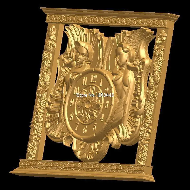 Эксклюзивная рельефная модель artcam для ЧПУ в формате STL по часовой стрелке _