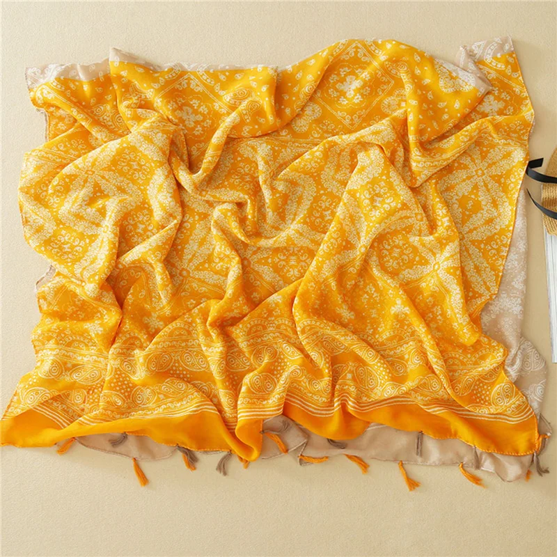 

Classic National Scarves Wind Diamond Printed Cotton Scarf Oversized Warm Wild Shawl Dual-Use Female