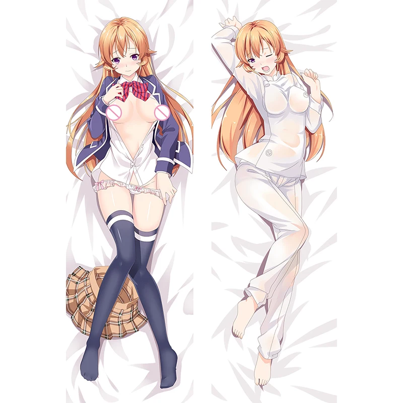 

hot japanese anime Decorative Hugging body pillow cover case Shokugeki no Soma Double sided 50x160CM