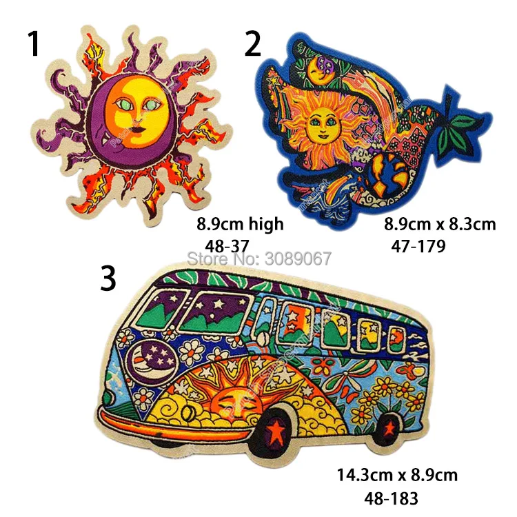 3 5 &quotДэн Моррис Солнце Луна Grateful Dead Logo ВЫШИТАЯ музыкальная группа Железо на патч