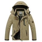 Мужская флисовая куртка, зимняя непромокаемая куртка с вельветовой подкладкой, с капюшоном, большие размеры 5XL, 6XL