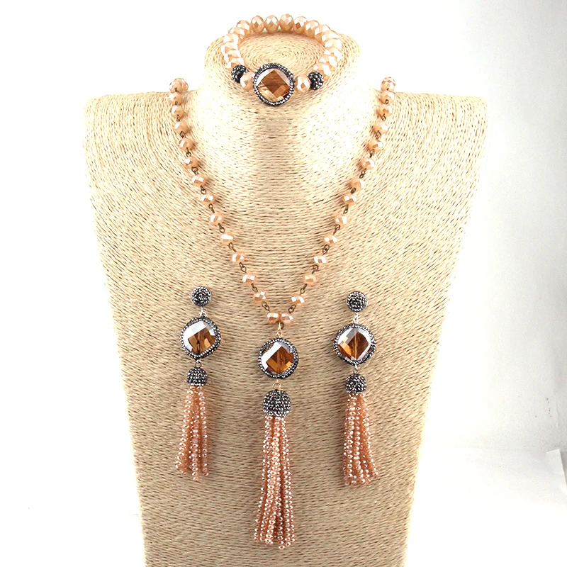 Бесплатная доставка Модный комплект ювелирных изделий в богемном стиле черный