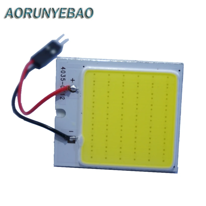 AORUNYEBAO 1 х Белый светодиод 48 SMD COB W5W T10 C3W C5W C10W BA9S Гирлянда внутренняя панель