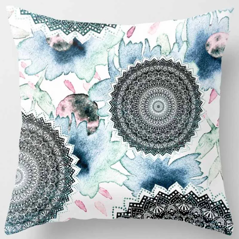 3 Винтажные Мандала Цветочная Подушка случаях довольно с цветочным рисунком красоты квадратная наволочка дома Наволочки - Цвет: 3