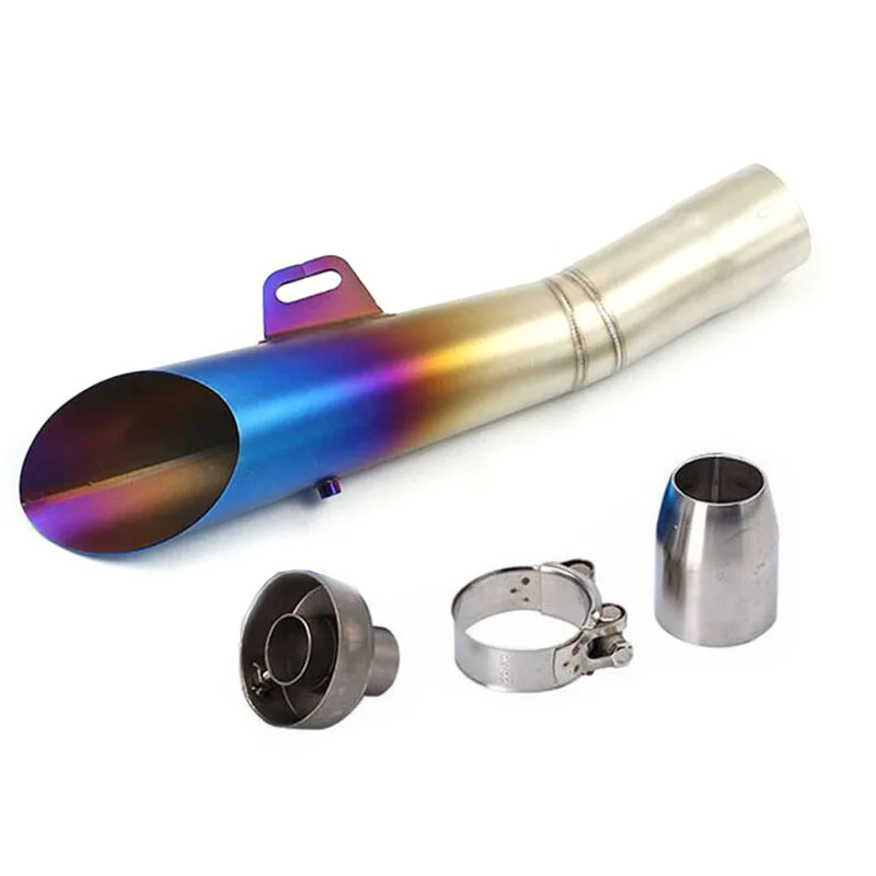 Светло-синий TKOSM Moto rcycle GP Pot Escape Moto Cross скутер Akrapovic глушитель выхлопной трубы Z750 R1 R6 MT03 FZ1 Ninja ER6N NMAX - Цвет: Светло-синий