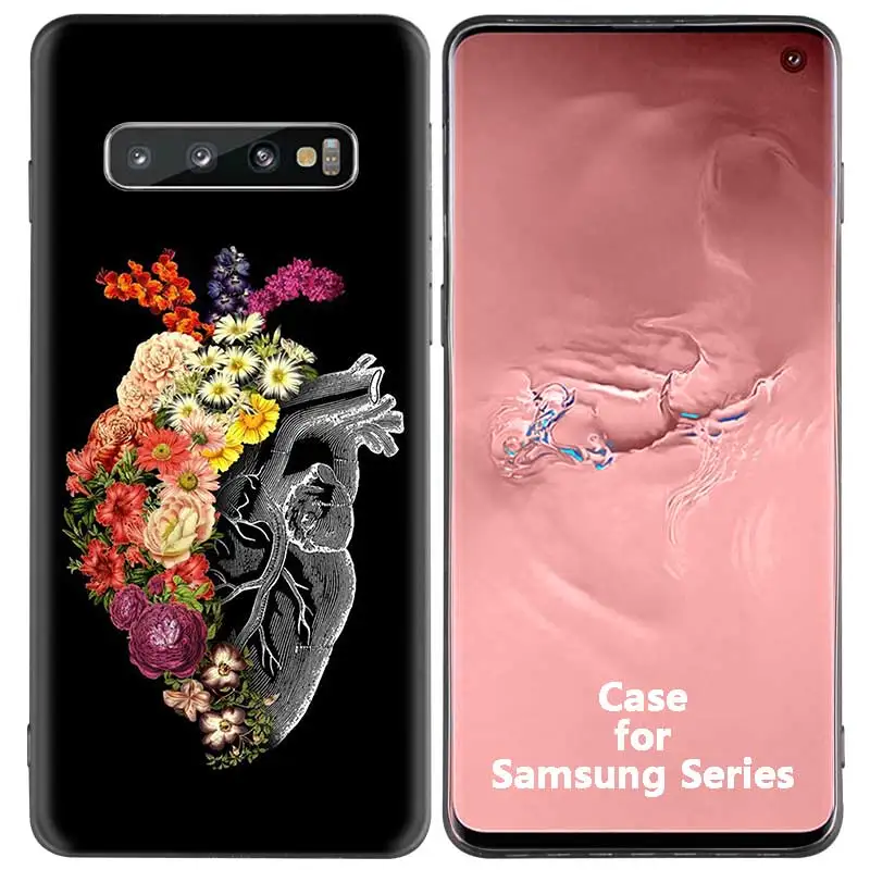 09 С изображением цветочного сахарного черепа силиконовый чехол для samsung Galaxy S8 S9 S10 плюс S10e A50 A30 M30 A40 A20 A10 M20 M10 S7 края крышки - Цвет: 09