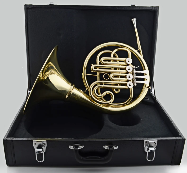 Профессиональный 4 клавишный латунный bB ключ французский Рог Музыкальные