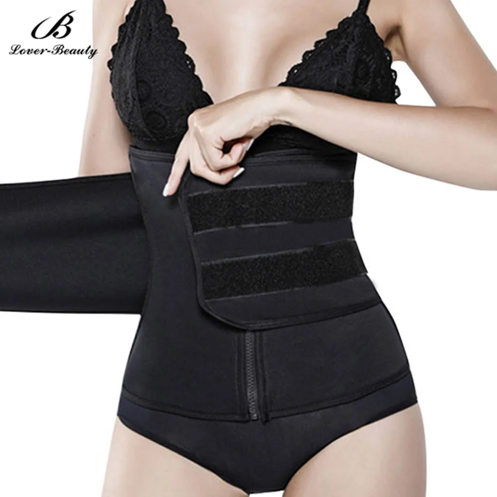 waist cincher Lover beauty, Женский тренажер для талии, для фитнеса, сауны, пота, неопреновый утягивающий пояс, Корректирующее белье, моделирующий ремень на молнии, Корректирующее белье для тела - Цвет: waist cincher