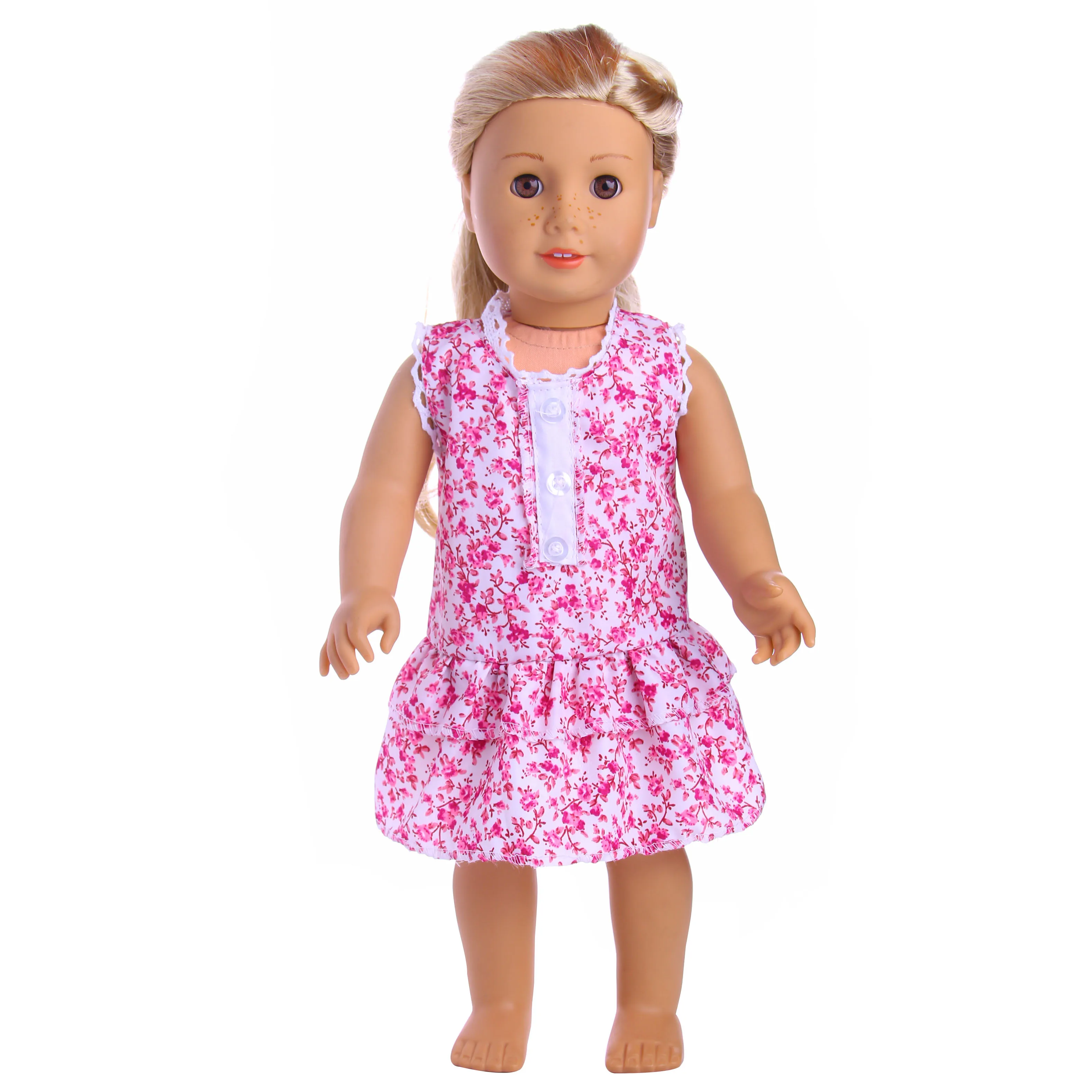 Платье с лотосом LUCKDOLL размер 18 дюймов американская кукла 43 см аксессуары для