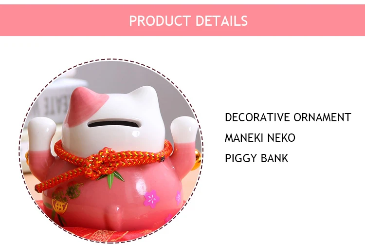 Китайские Рождественские подарки 4,5 дюймов Maneki Neko фарфор Lucky Cat домашний декор украшения Фортуна кошка копилка фэншуй ремесло