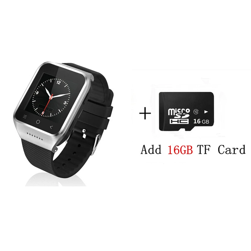 silver add 16GB Card ZGPAX S8 Смарт-часы 1,54 дюймов MTK6580 четырехъядерный процессор Высокое качество Wifi bluetooth умная электроника 3g телефон часы с gps часы - Цвет: silver add 16GB Card