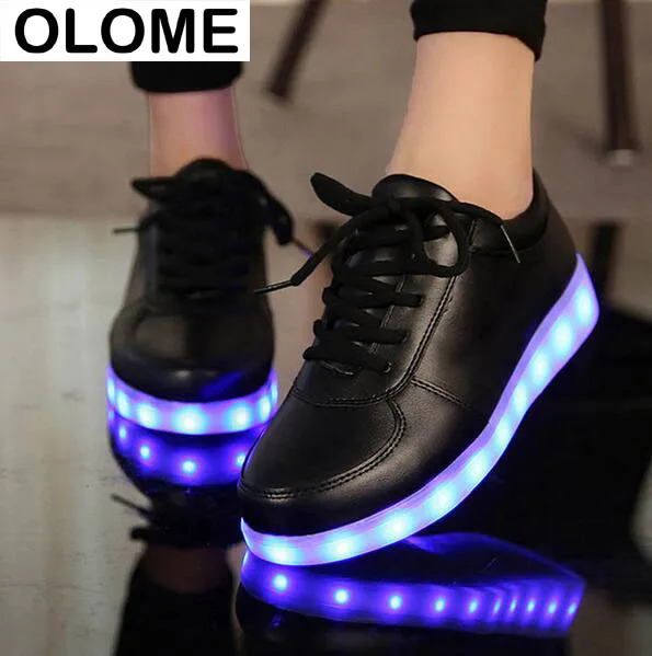 7 видов цветов светящаяся обувь с подсветкой унисекс кроссовки для мужчин и