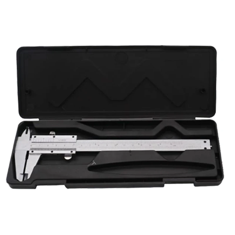 02 caliper with box Штангенциркуль " 0-150 мм/0,02 мм Металлические Штангенциркули Калибр микрометр Pie De Rey Paquimetro измерительные инструменты суппорты - Цвет: 02 caliper with box