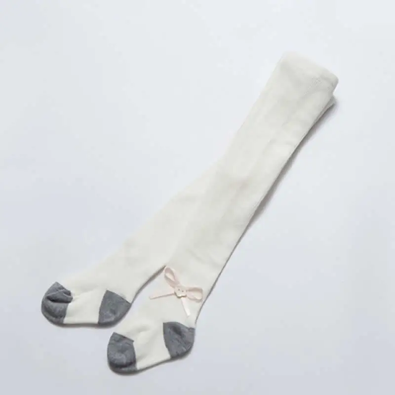 Леггинсы для девочек Хлопковые детские колготки с бантом Чулки Кружевные