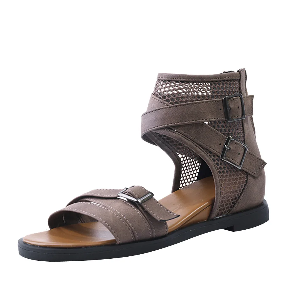 Женские сандалии YOUYEDIAN на танкетке с застежкой молнией сзади и ремешком