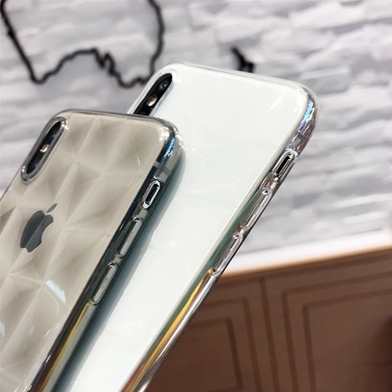 3D бриллиант прозрачный мягкий TPU чехол для samsung Galaxy S10 S8 S9 плюс S10E S7 edge чехол для samsung A7 A6 A8 A10 A30 A50