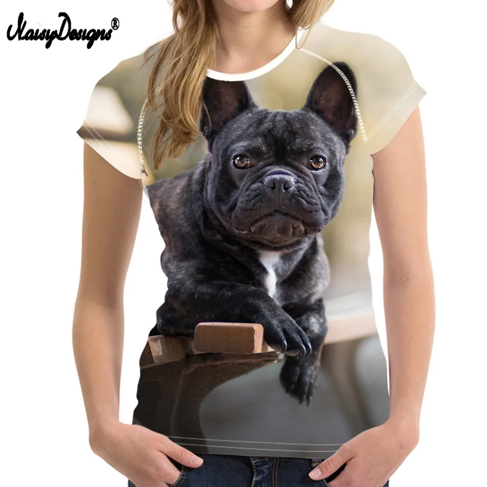 Бесшумная женская футболка SharPei 3D Boston с терьером женские летние эластичные