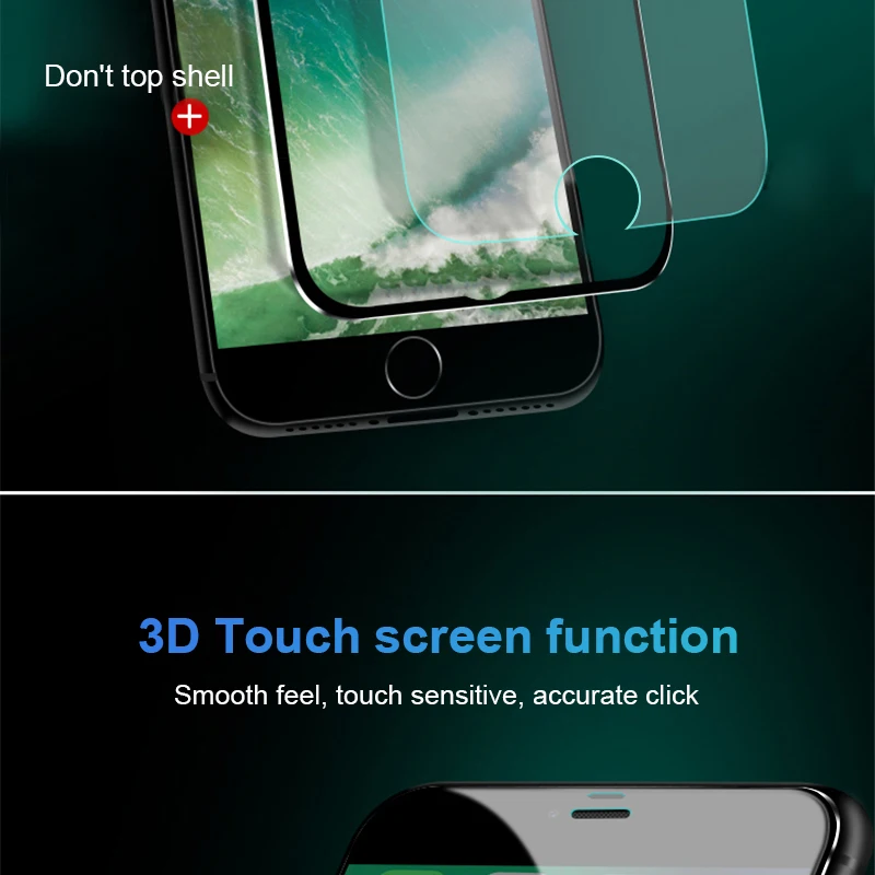Защитная пленка AOXIN 6D на весь экран для iPhone 11 Pro X XS Max XR 5 5S 5C SE 6 6s 7 8 Plus, закаленное стекло для iPhone 6 X s