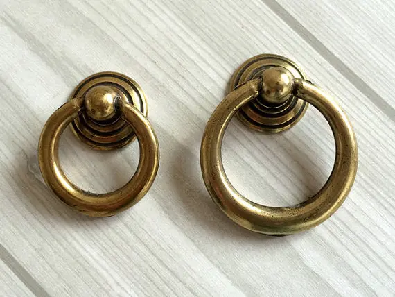 Античная бронза комод тянет выдвижной ящик ручки Коническое Кольцо