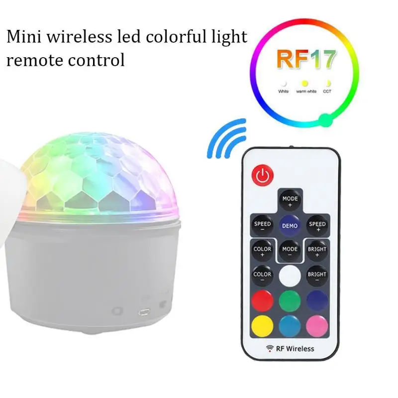 Мини цветной светодиодный контроллер 17 ключей RF беспроводной DC 5V пульт