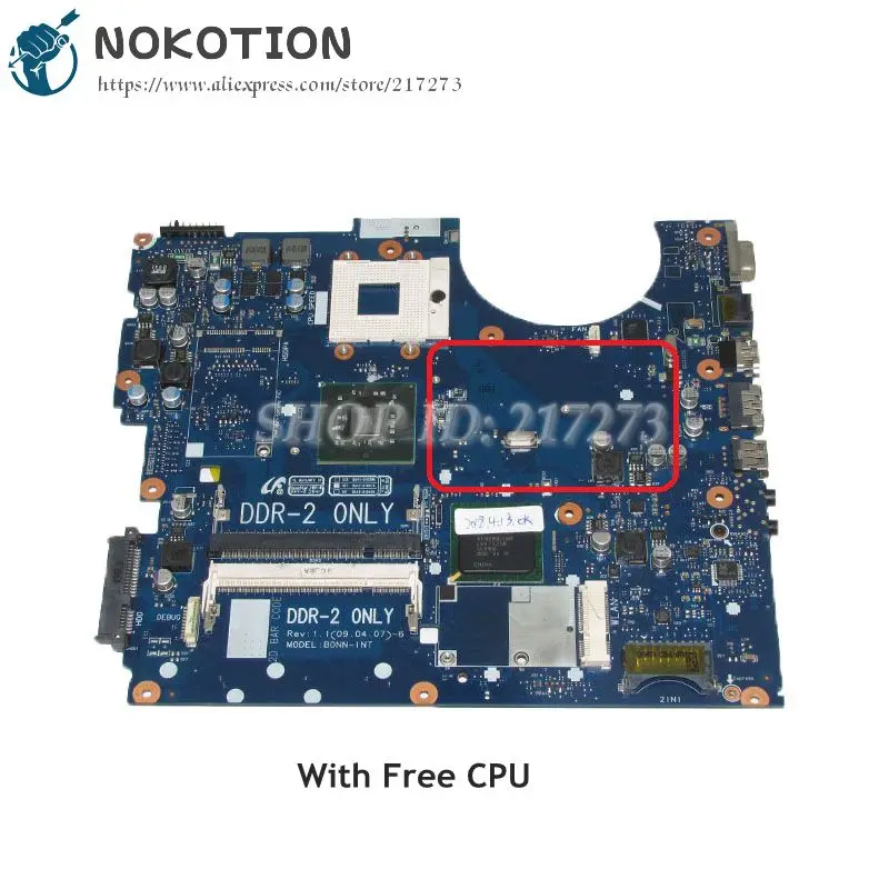 NOKOTION для Samsung R522 R520 материнская плата ноутбука GM45 DDR2 свободный ЦП|Материнские